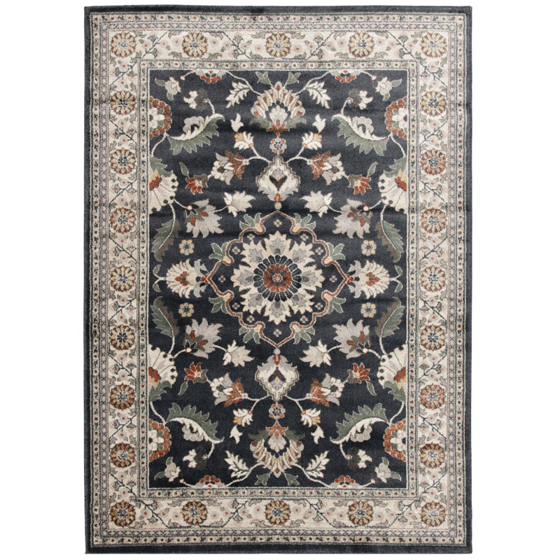 Coehen Deep Blue Indoor Woven Area Rug And Runner, Runner 2'2" x 9'