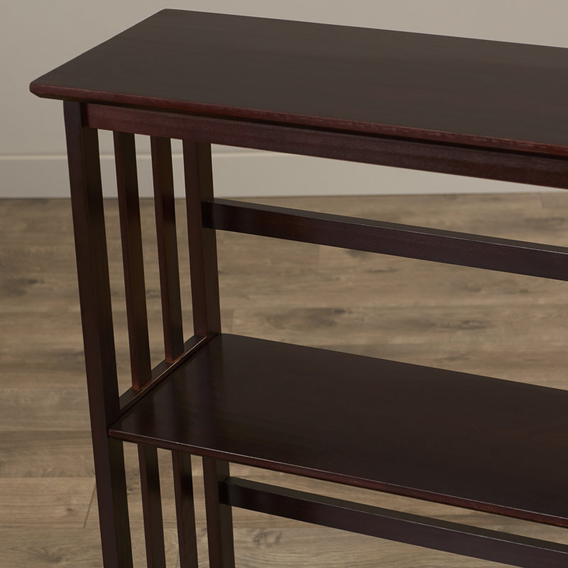 Bibliothèque en bois massif Tou, Espresso, (3 tablettes) H 34 po x l 30 po x P 12 po