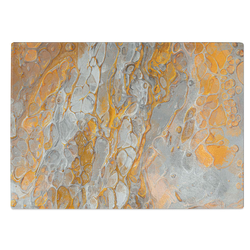 Glass Finding My World in Abstract Chopping Board, 28.5 cm W x 20 cm L