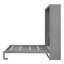 Grand lit escamotable mural avec tablettes, gris-129884065