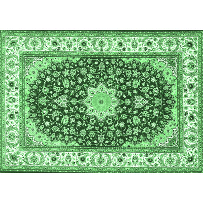 Tapis traditionnel vert émeraude 3538