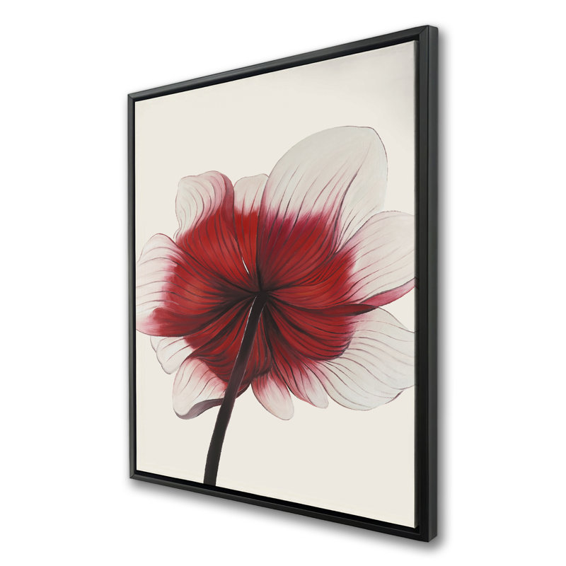 Anemone Red Flower - Romantic Framed Canvas for Home Decor