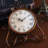 Vintage Table Clocks For Living Room Bedroom Decor, Silent Decorative Farmhouse Shelf Clock Battery Operated, Small Rustic Mantel Clock With Roman Numerals