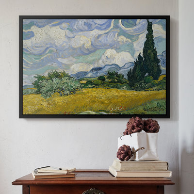 Wheat Field with Cypresses, 1889-Vincent van Gogh-Framed Gallery Wrapped Canvas
