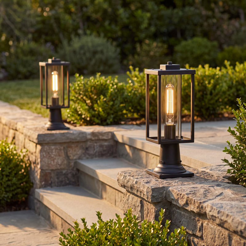 Mickle 6 Inch Outdoor Post Light in Black