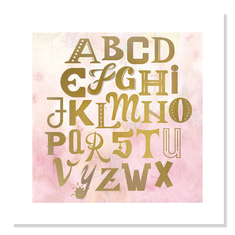 Abc Pink ', impression sur papier, H 20 po x l 20 po x P 1 po, Papier