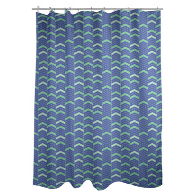 Rideau de douche simple à chevrons