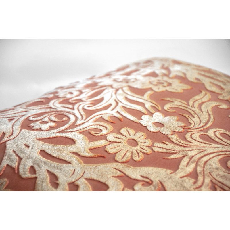 Prospect Park Square Velvet Pillow Cover & Insert, Mango, 22" x 22"