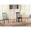 Deux chaises d'appoint blanches, transitionnelles, à dossier, en placage de pin,-517511150