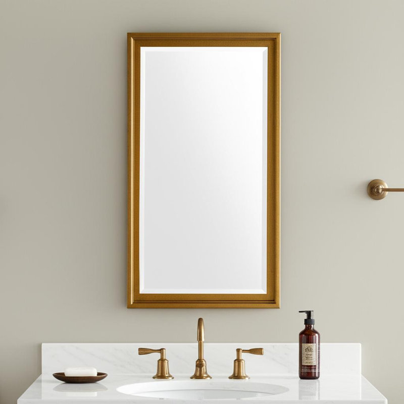53" Gold Framed Bathroom Vanity Mirror