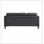 Canapé capitonné gris en microfibre capitonné 1pc