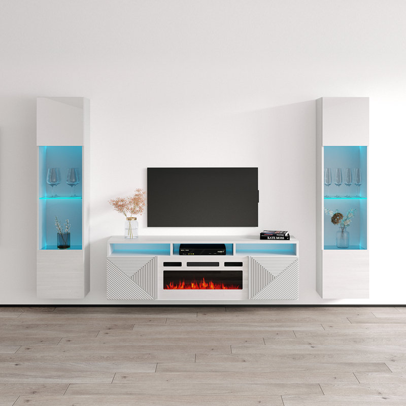 Meuble audio-vidéo Gizeh, Blanc