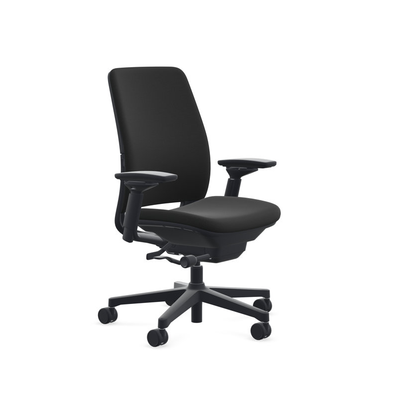 Steelcase Amia Ergonomic Task Chair, Night Owl, Black, Hard Floor
