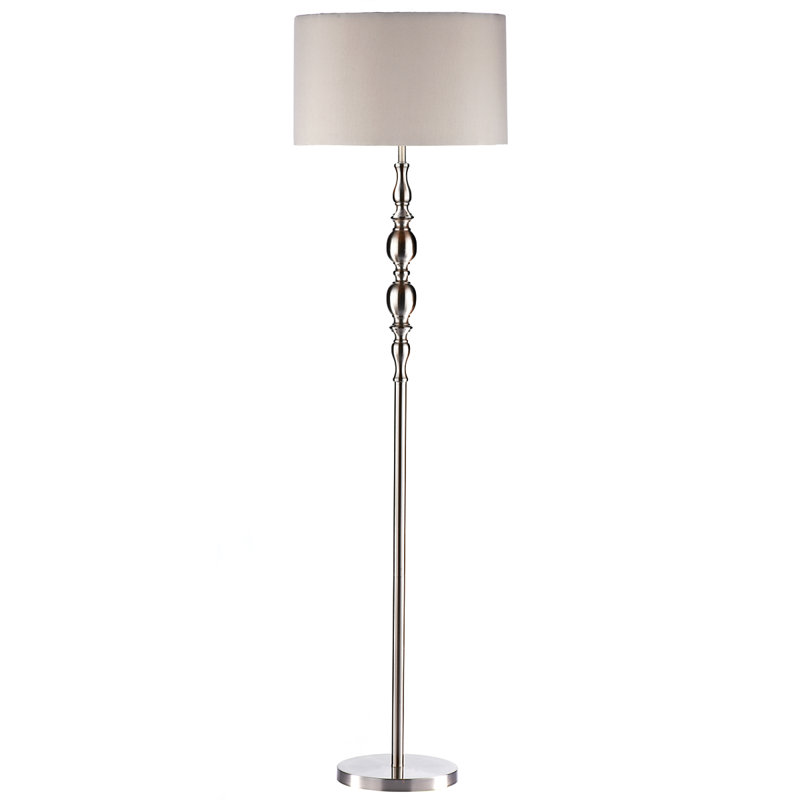 Ambleside 156cm Traditional Floor Lamp, Satin Chrome