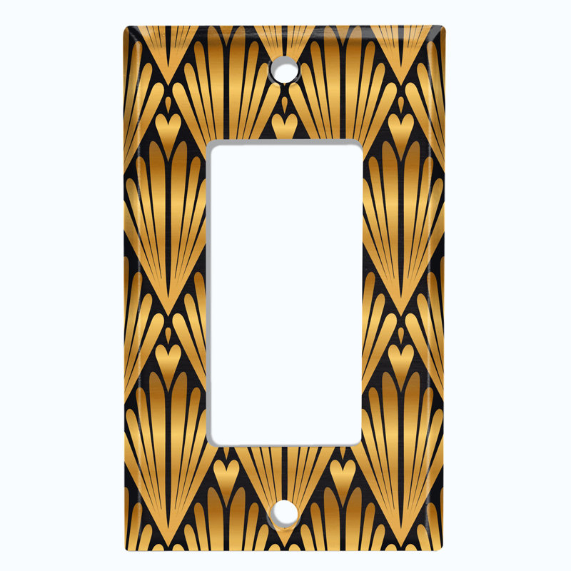 Patterned 1 - Gang Toggle Light Switch Standard Wall Plate