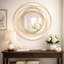 Miroir mural rond en métal, miroir mural décoratif avec cercles superposés-995819724