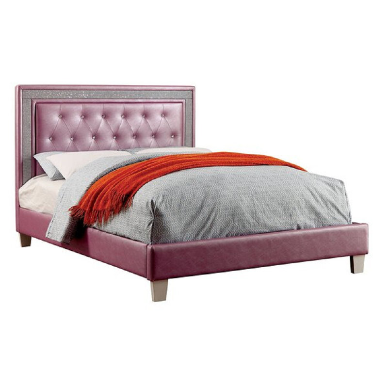 Lit plateforme Kings Point, Simple, Mauve