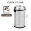 17 gallons / 65 L poubelle ouverte en acier inoxydable sans doublure pour hôtel de restaurant commercial