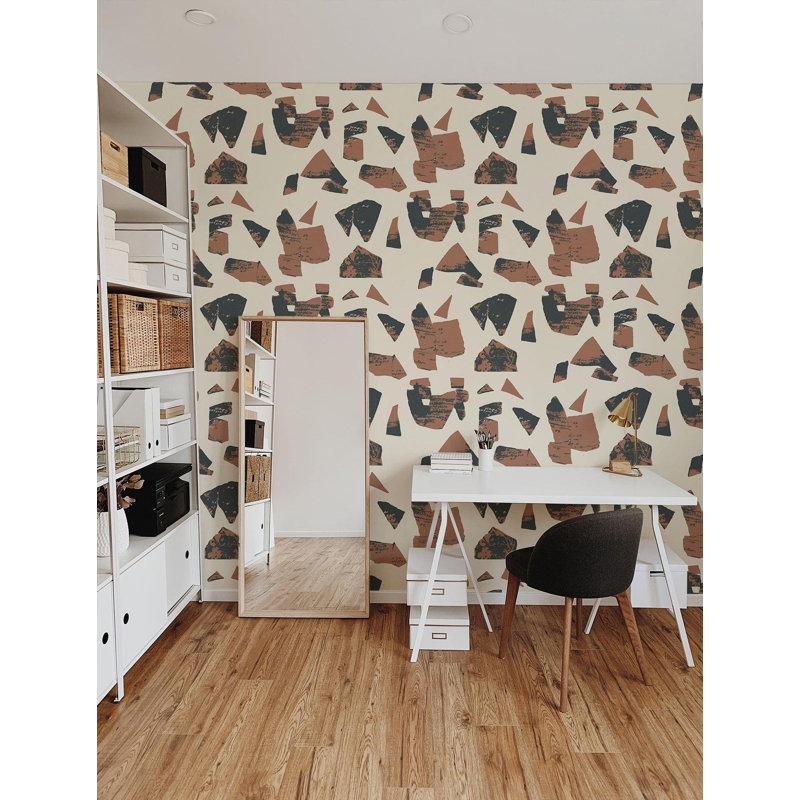 Bo-Kaap Curb Wallpaper, Red Clay, Faux Grasscloth, Non-Pasted