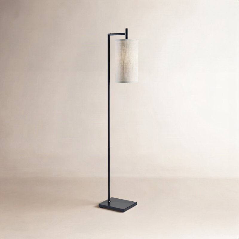 Elina 65'' Task Floor Lamp, Black, Beige
