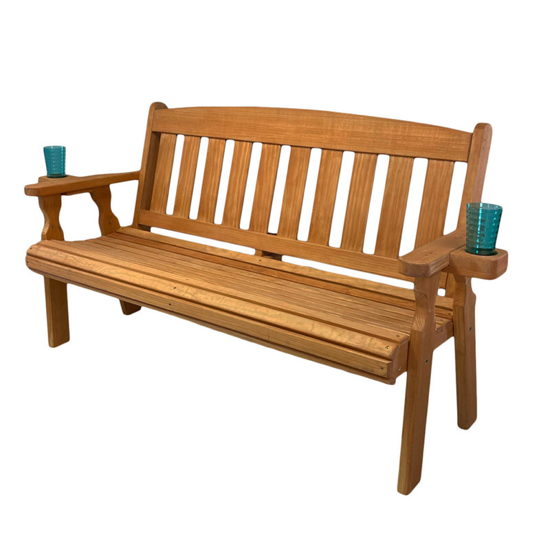 Banc de jardin Amish Casual 800 lb, Teinture cèdre