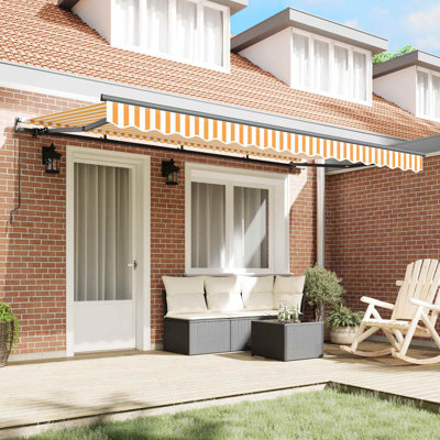 vidaXL 200 cm D Retractable Patio Awning