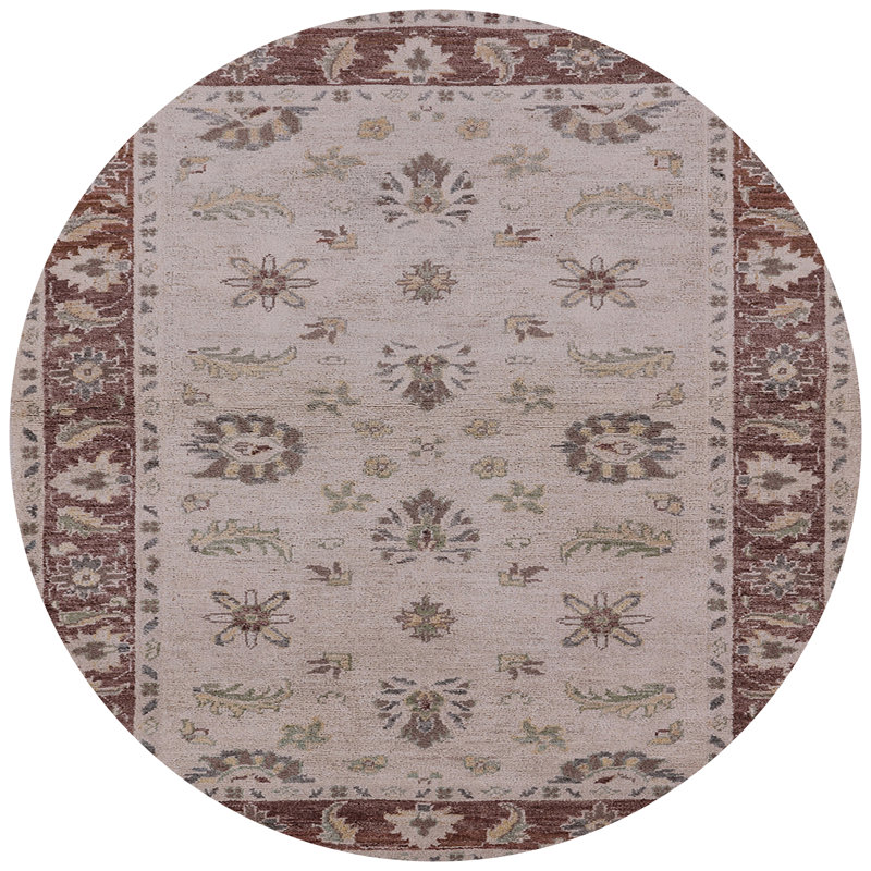 Zale Oriental Indoor Rug, Round 7'