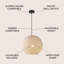Anthoy 1 - Light White/Black Pendant-280397586