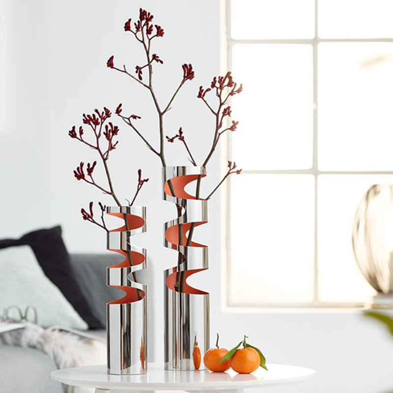 Lexington Metal Table Vase, 31.2cm H x 7.5cm W x 7.5cm D