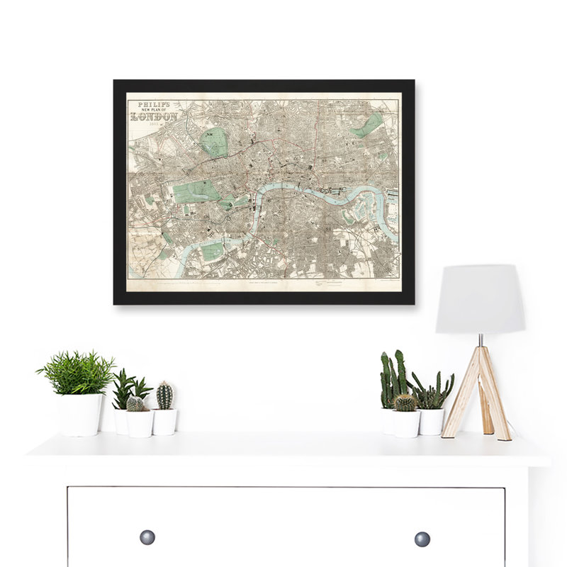 Map Philip 1881 London City England New Plan Chart - Print