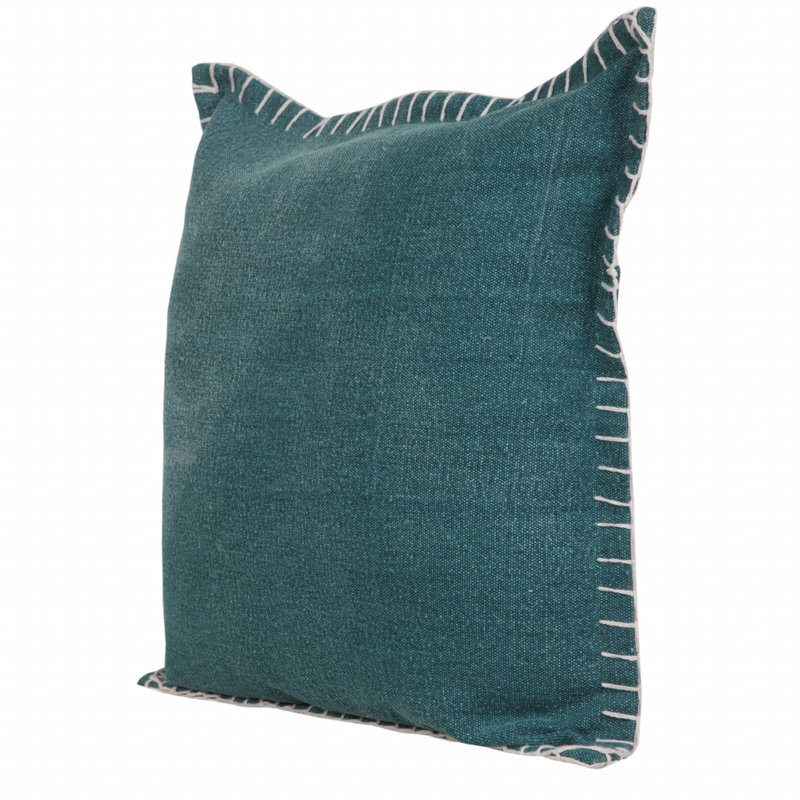Madisons Square Pillow Cover & Insert, Pillow Cover Only - No Insert, 20" x 20", Deep Teal