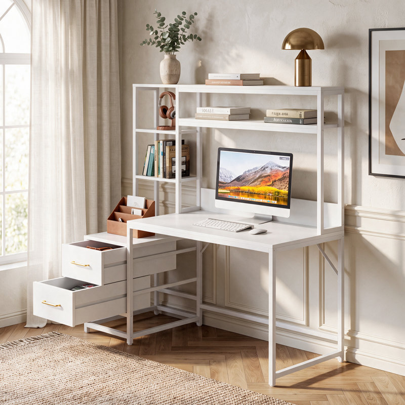 Bureau avec huche, Blanc