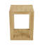 Table d'appoint de 14 pouces, table basse rectangulaire en panneau de fibres à densité moyenne pour le salon, chambre à coucher, table de bout au design moderne pour appartement, couleur naturelle