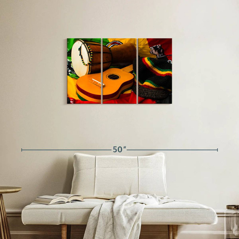 Abarca Reggae Instruments, 20" H x 33" W