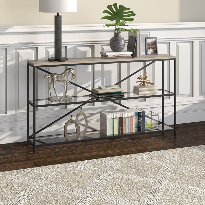 139.7cm Console Table, Black, Brown