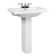Barclay Mistral White Vitreous China Rectangular Bathroom Sink with Overflow