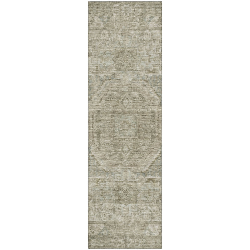 Premium Machine Washable Lubbers AMF1743 Global Rug, Runner 2'3" x 7'6"
