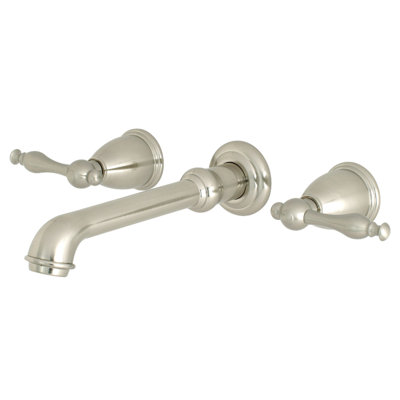 Kingston Brass Naples Two-Handle 3-Hole Wall Mount Bathroom Faucet