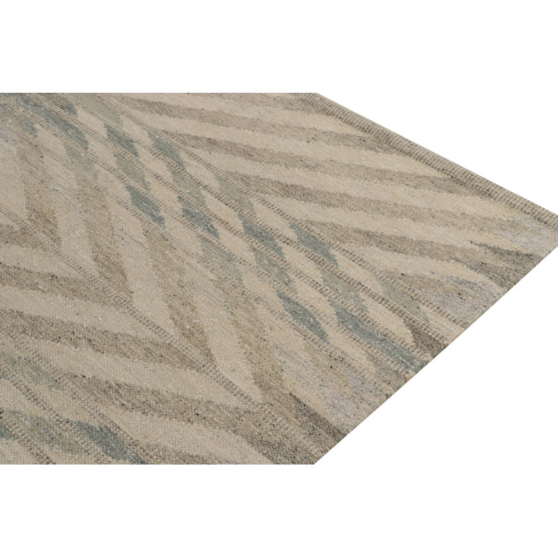 Scandinavian Wool Geometric Area Rug, Rectangle 10' x 14'