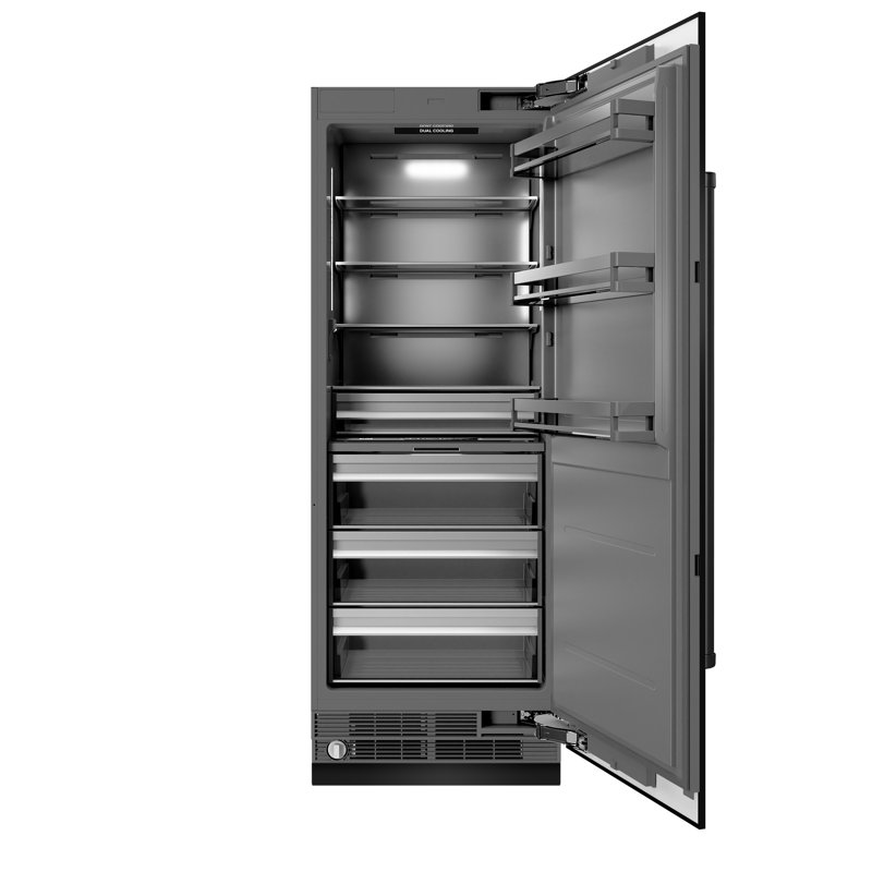ZLINE 30 po 16,7 pi³ Réfrigérateur colonne avec intérieur gris graphite, Acier inoxydable noir