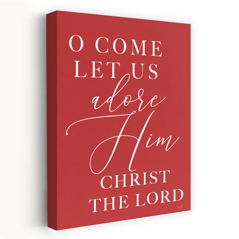 Art contemporain d'hiver «O Come Let Us Adore him», H 24 po x l 16 po