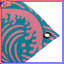 Tapisserie murale «Pink Ocean Waves» - Décoration murale vagues-612008191
