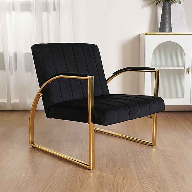 Chaise longue en velours 26 po Jadeline