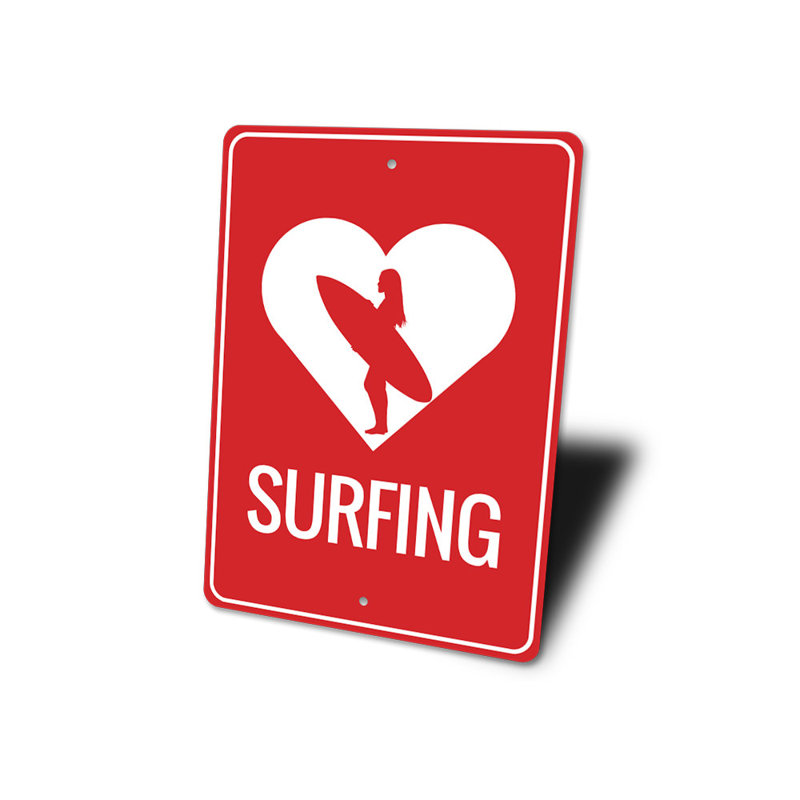 Panneau «Love Surfing», H 14 po x l 10 po x P 0,04 po