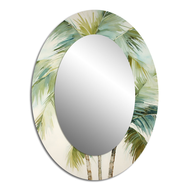 Miroir mural Green Minimalims Palm Trees I - Tropical, 40 po x 30 po