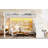 Full Loft Bed With Storage Stairs, Shelves And Built-In Wardrobe, Metal Loft Bed Frame With USB Ports And LED Lights, Noise-Reduced Design, White-636034364-636034360