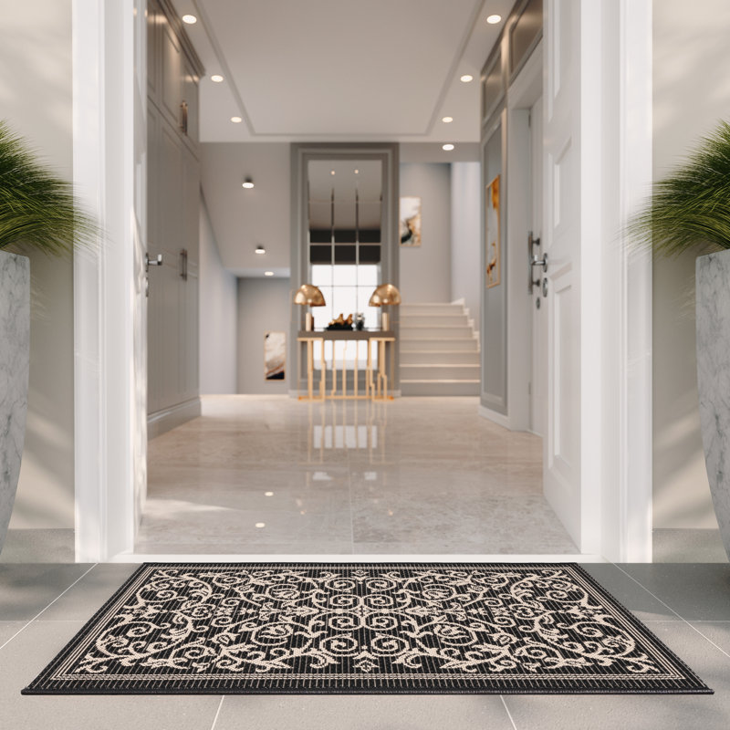 Tapis à motif floral Cherene, Rectangle 2 pi 3 po x 5 pi