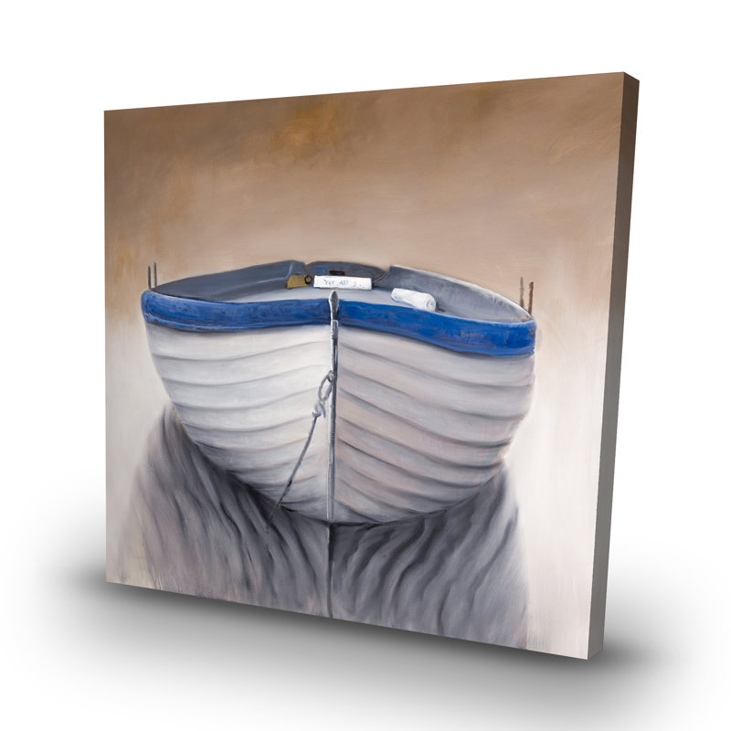 Canoe boat - 32"x32" art on canvas