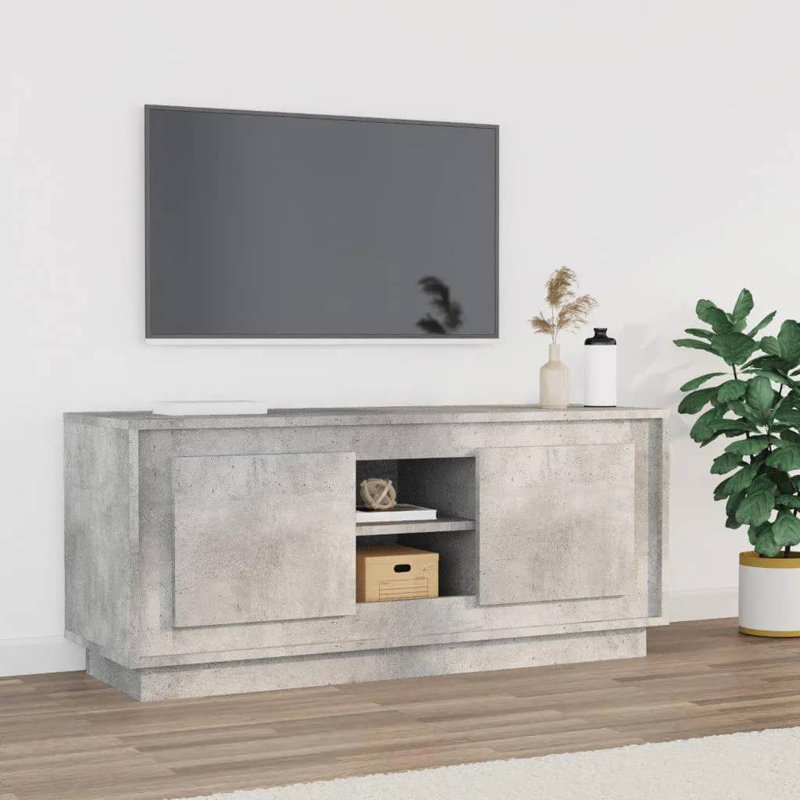 Howerton Unfinished TV Stand for TVs up to 32", Concrete Grey