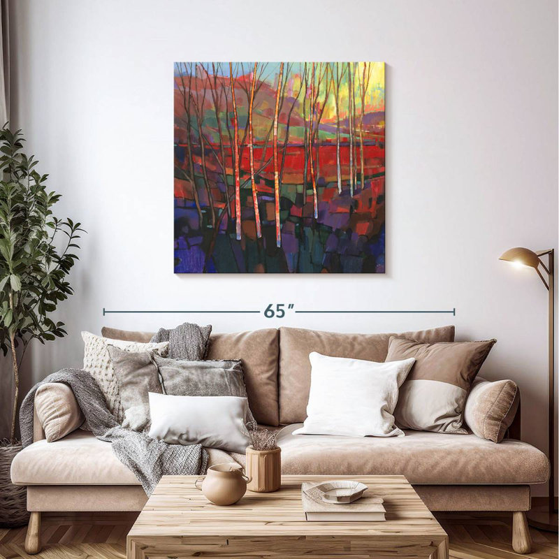 Alvord Patchwork Trees I, 39" H x 39" W